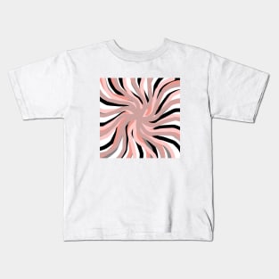 Geometric. vane. pink. white. black. colorful. abstract. Kids T-Shirt